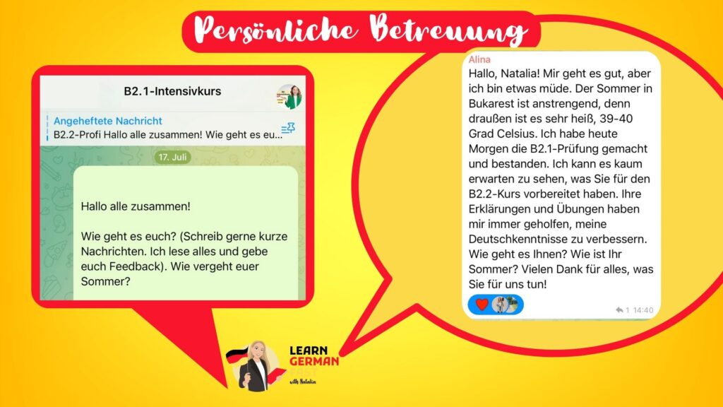 persönliche Betreuung